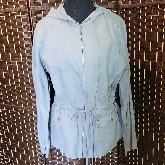 Saint Tropez West Sky Blue Utility Jacket - Picture 1 of 5